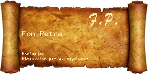 Fon Petra névjegykártya